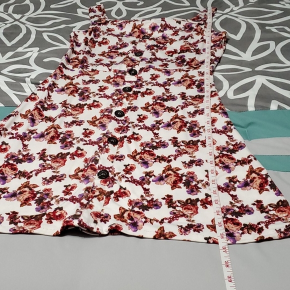 Floral Square Neckline Sleeveless Dress NWOT - Picture 7 of 8